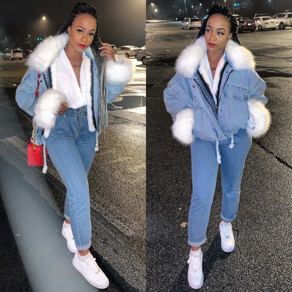 **SOLD** Poodle Me Denim Oversized Jacket